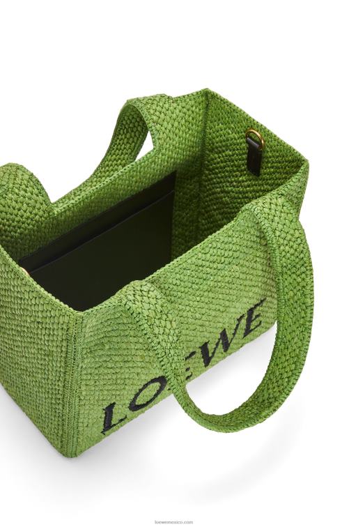 verde bolso tote font mediano en rafia Loewe R8J8Z32 mujer