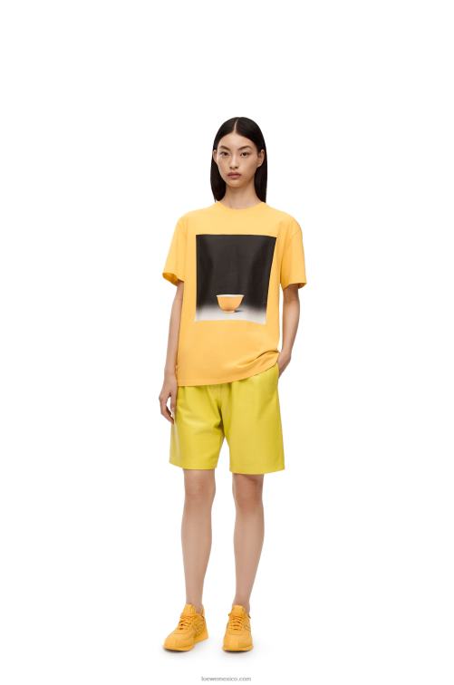 amarillo shorts con cordones en napa Loewe R8J8Z1129 mujer