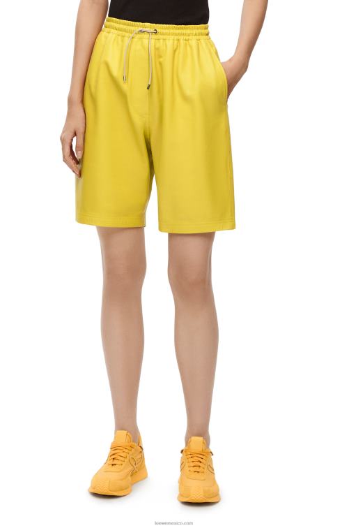 amarillo shorts con cordones en napa Loewe R8J8Z1129 mujer