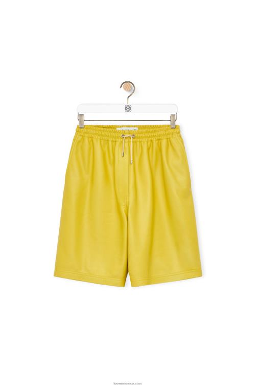 amarillo shorts con cordones en napa Loewe R8J8Z1129 mujer