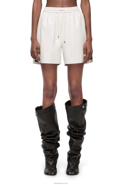 blanco shorts de napa de cordero Loewe R8J8Z1106 mujer