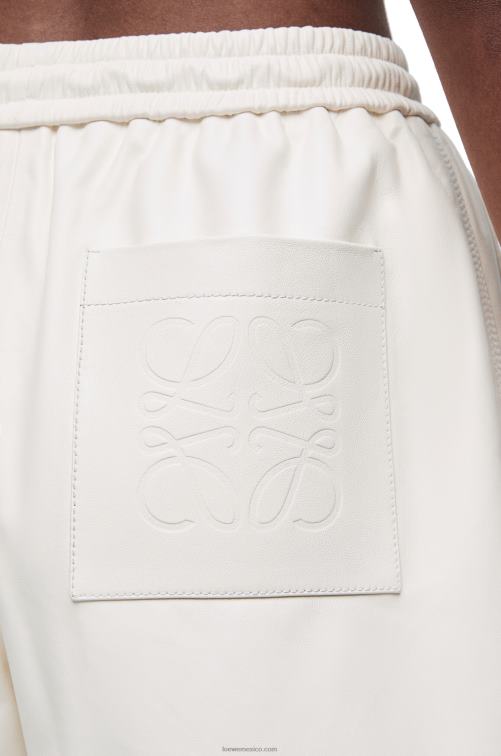 blanco shorts de napa de cordero Loewe R8J8Z1106 mujer