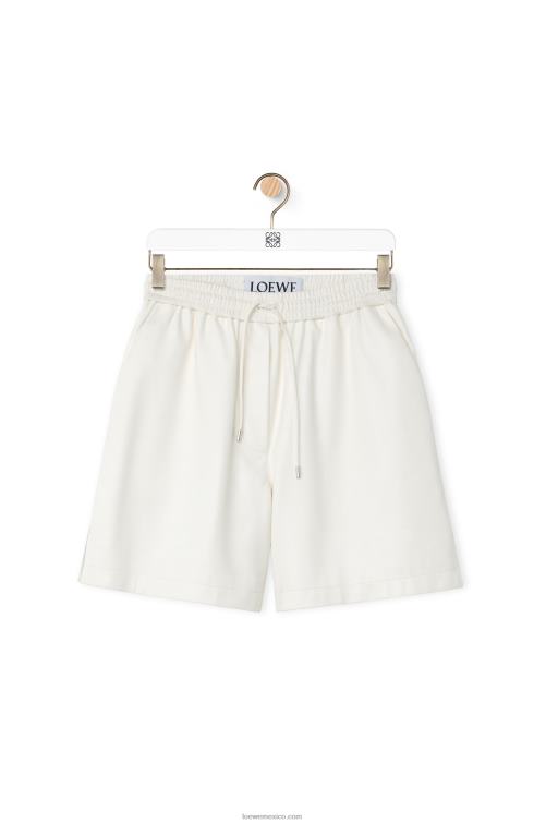 blanco shorts de napa de cordero Loewe R8J8Z1106 mujer