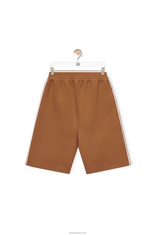 marrón shorts de ciclista en mezcla de viscosa Loewe R8J8Z973 mujer
