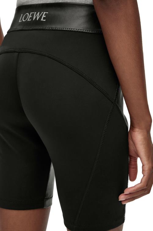 negro shorts de ciclista elásticos en napa Loewe R8J8Z1128 mujer