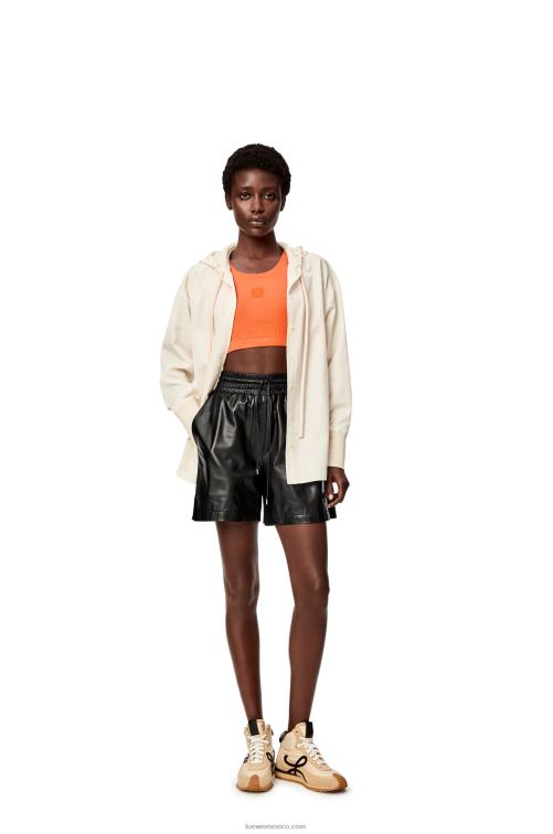 negro shorts de napa de cordero Loewe R8J8Z1112 mujer