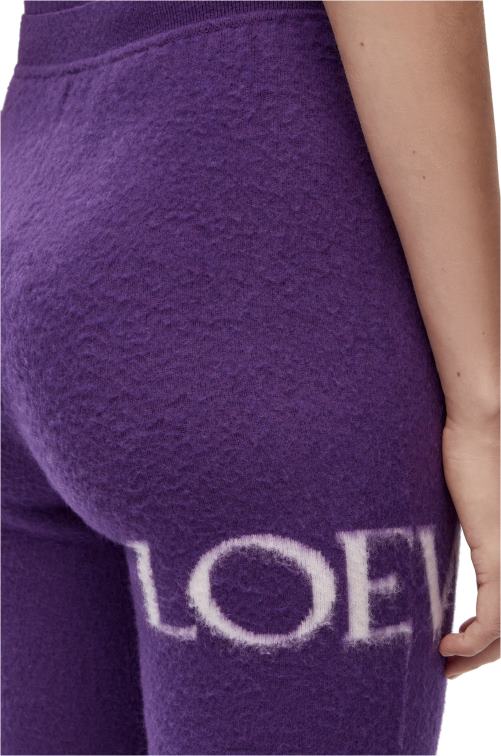 púrpura shorts de ciclismo en lana Loewe R8J8Z968 mujer