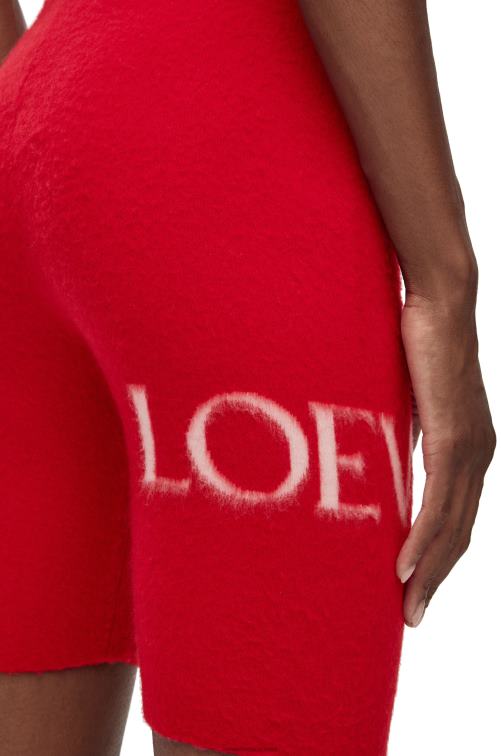 rojo shorts de ciclismo en lana Loewe R8J8Z969 mujer