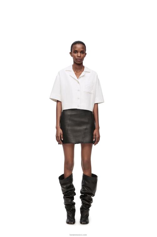 blanco camisa corta de mezclilla Loewe R8J8Z859 mujer