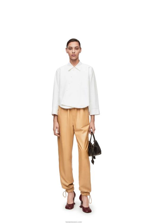 blanco camisa trapecio acolchada de popelina de algodón Loewe R8J8Z893 mujer