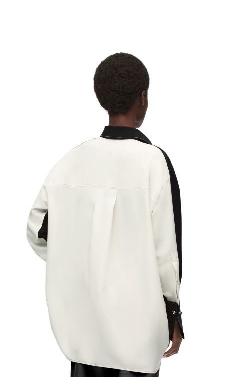 blanco negro camisa túnica de seda Loewe R8J8Z935 mujer