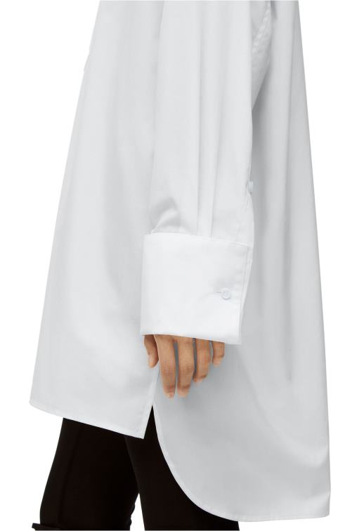 blanco plastrón camisa de algodón Loewe R8J8Z931 mujer