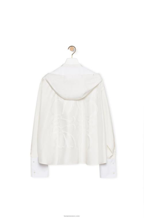 crudo camisa con capucha de seda Loewe R8J8Z922 mujer