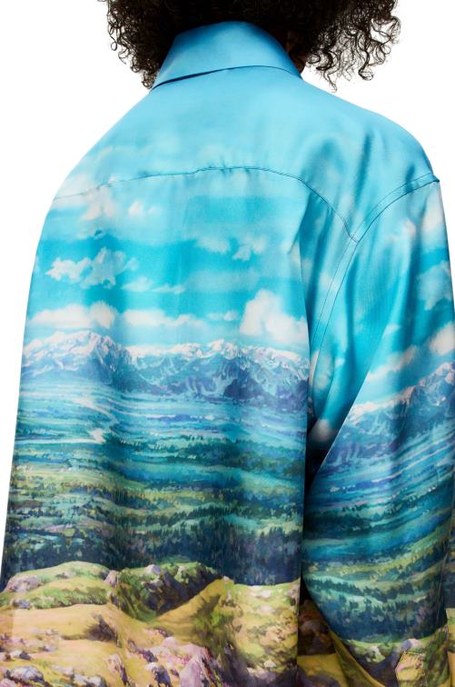 multicolor camisa calcifer de seda Loewe R8J8Z942 mujer