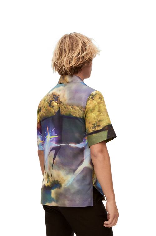 multicolor camisa cielo mágico en seda Loewe R8J8Z946 mujer