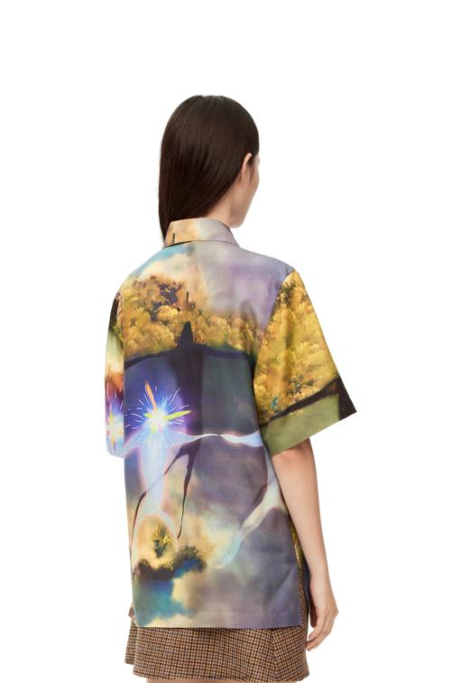 multicolor camisa cielo mágico en seda Loewe R8J8Z946 mujer