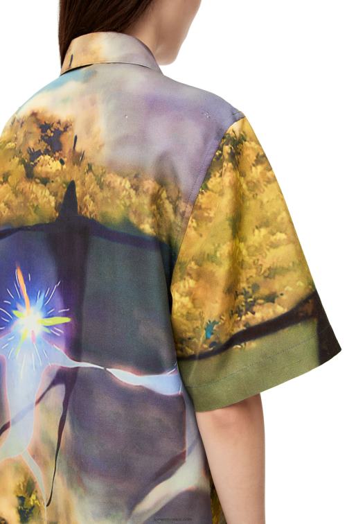 multicolor camisa cielo mágico en seda Loewe R8J8Z946 mujer