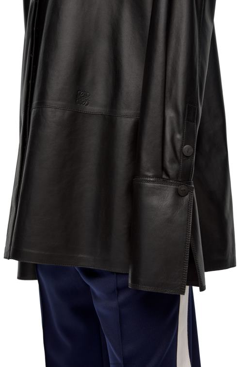 negro camisa deconstruida de piel de cordero napa Loewe R8J8Z887 mujer