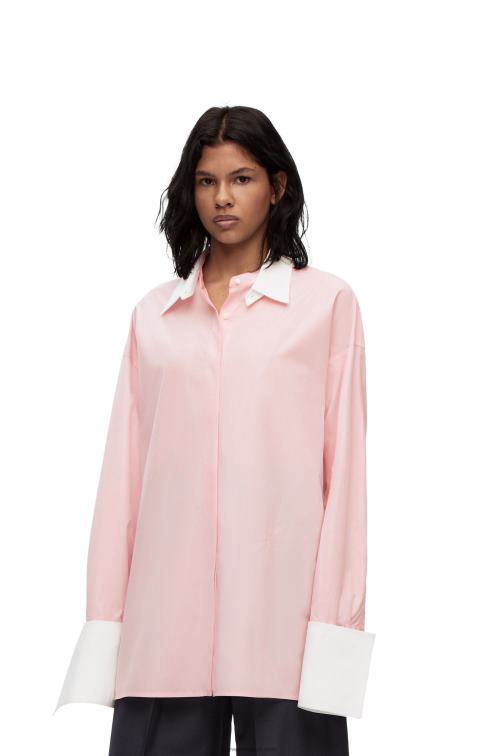 tiza camisa deconstruida de algodón Loewe R8J8Z915 mujer