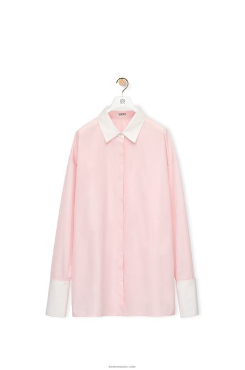 tiza camisa deconstruida de algodón Loewe R8J8Z915 mujer