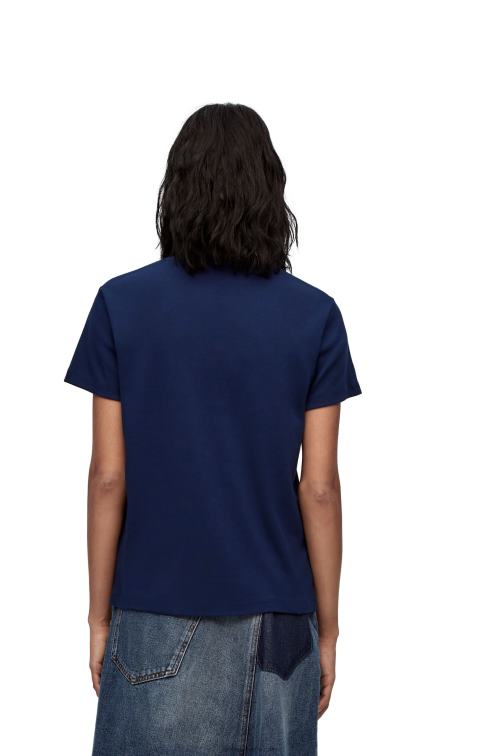 azul profundo camiseta de algodón Loewe R8J8Z837 mujer