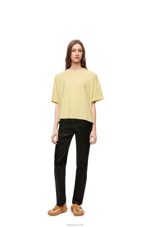 limón claro camiseta boxy fit de algodón Loewe R8J8Z780 mujer