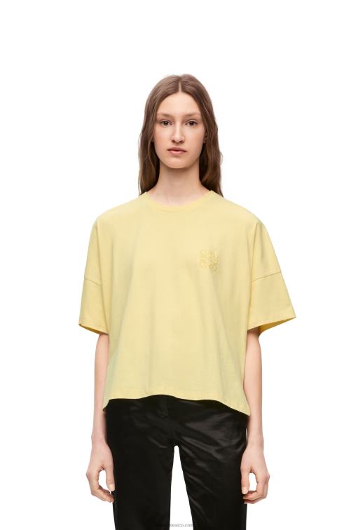 limón claro camiseta boxy fit de algodón Loewe R8J8Z780 mujer