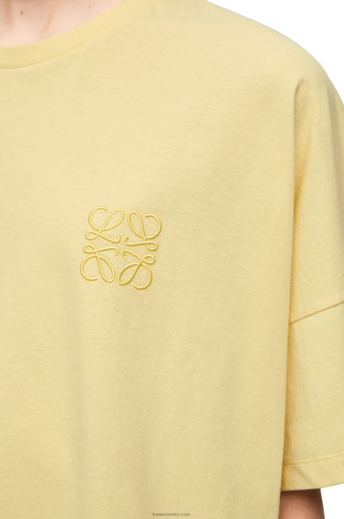 limón claro camiseta boxy fit de algodón Loewe R8J8Z780 mujer