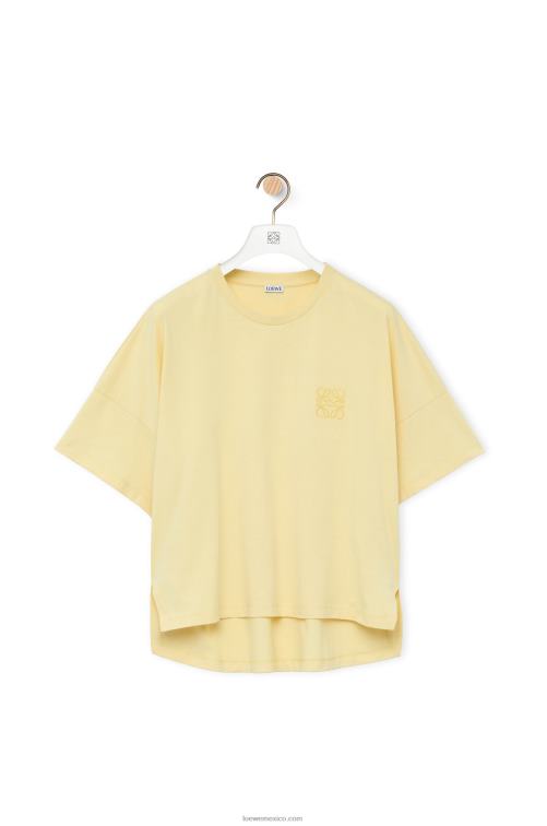 limón claro camiseta boxy fit de algodón Loewe R8J8Z780 mujer