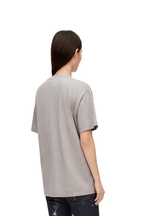 mezcla de grises Camiseta de algodón con anagrama heen Loewe R8J8Z846 mujer