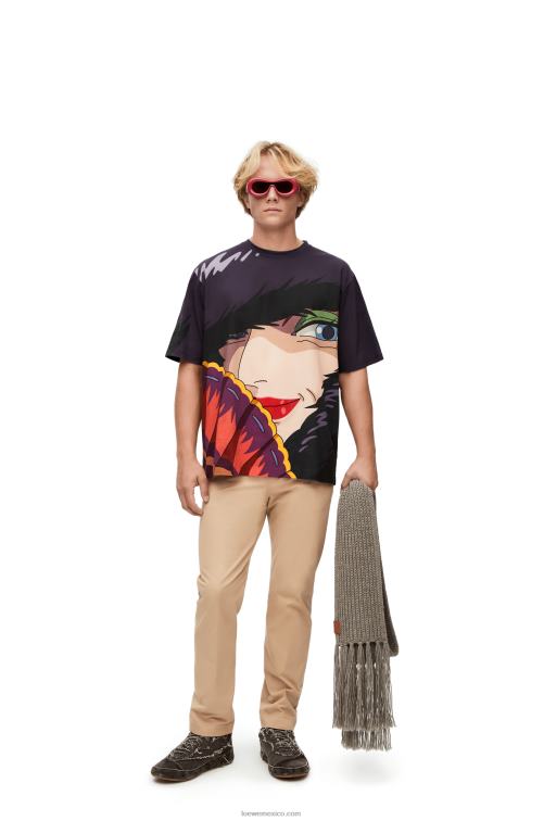 multicolor camiseta bruja de los residuos de algodón Loewe R8J8Z834 mujer