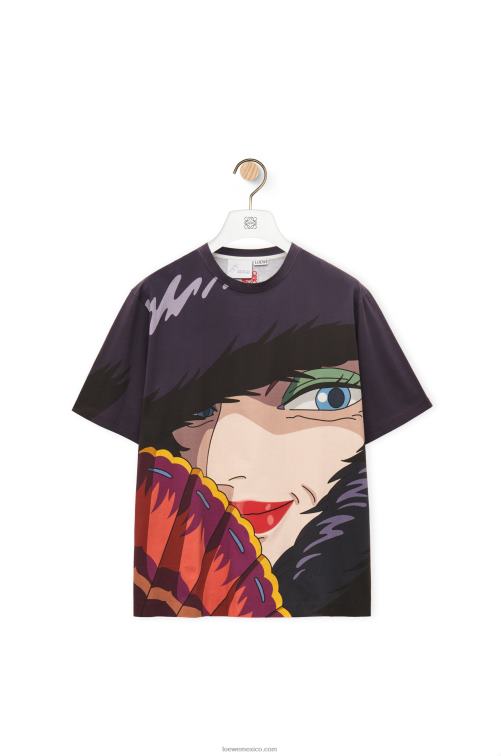 multicolor camiseta bruja de los residuos de algodón Loewe R8J8Z834 mujer