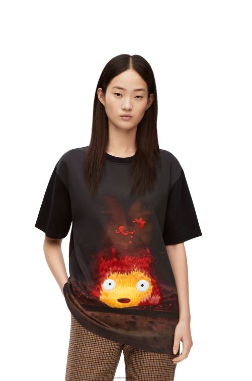multicolor camiseta calcifer de algodón Loewe R8J8Z830 mujer