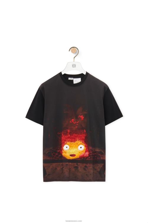 multicolor camiseta calcifer de algodón Loewe R8J8Z830 mujer
