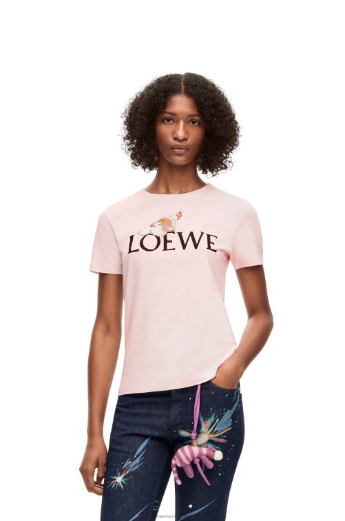 tiza camiseta heen de algodón Loewe R8J8Z832 mujer