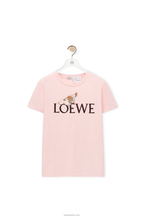 tiza camiseta heen de algodón Loewe R8J8Z832 mujer