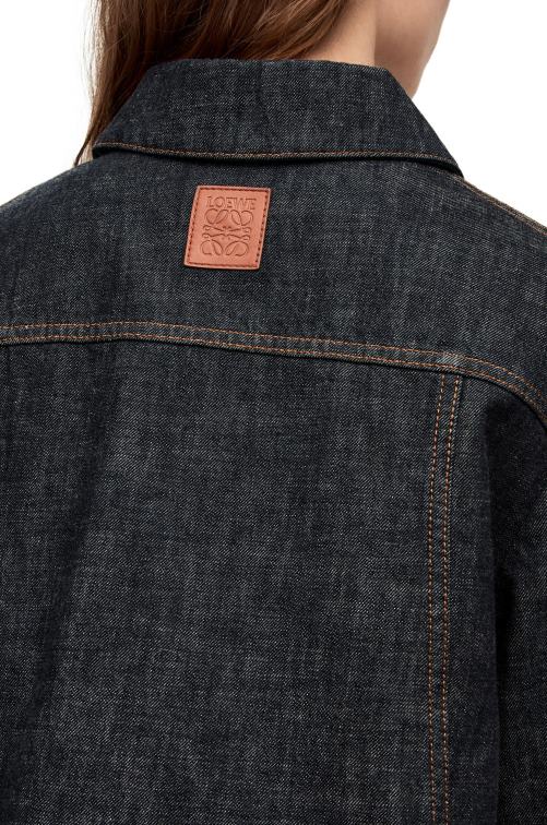 mezclilla azul chamarra trapecio en denim Loewe R8J8Z1178 mujer
