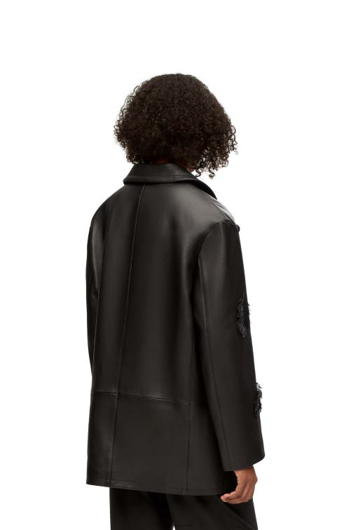 negro chaquetón aullido en napa Loewe R8J8Z1107 mujer
