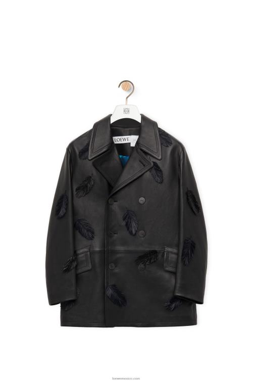 negro chaquetón aullido en napa Loewe R8J8Z1107 mujer