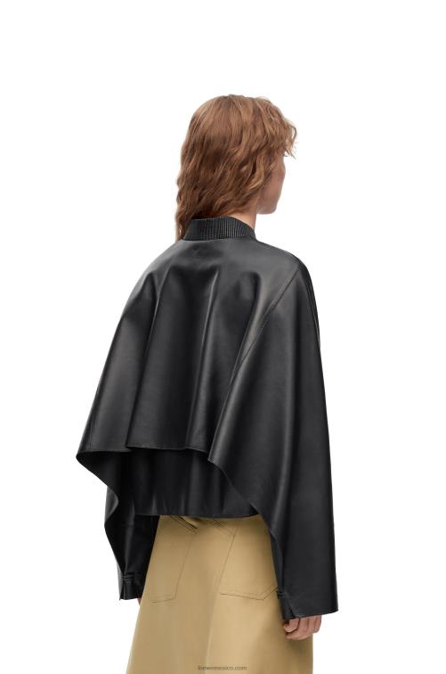 negro chaqueta con botones en napa Loewe R8J8Z1120 mujer