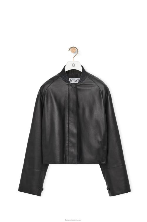 negro chaqueta con botones en napa Loewe R8J8Z1120 mujer