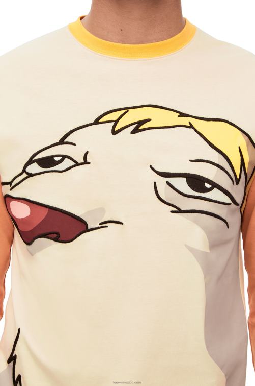 beige hen camiseta de manga larga de algodón Loewe R8J8Z836 mujer