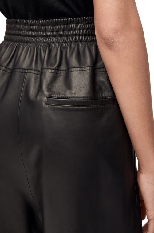 negro pantalones elásticos en napa Loewe R8J8Z1109 mujer