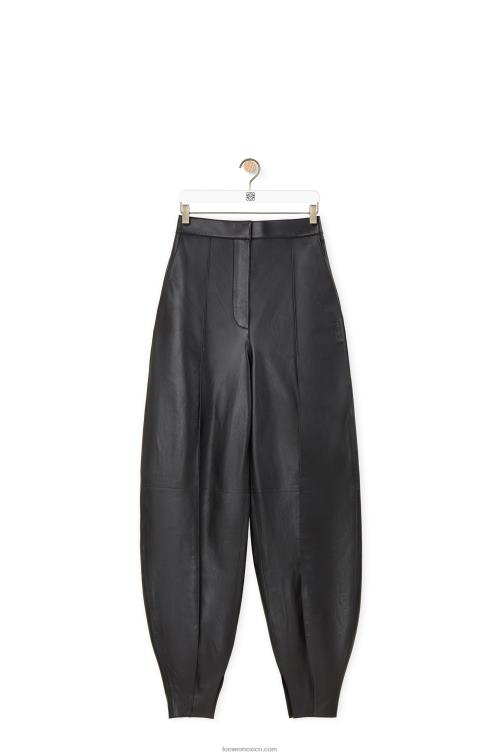 negro pantalones globo en napa Loewe R8J8Z1139 mujer