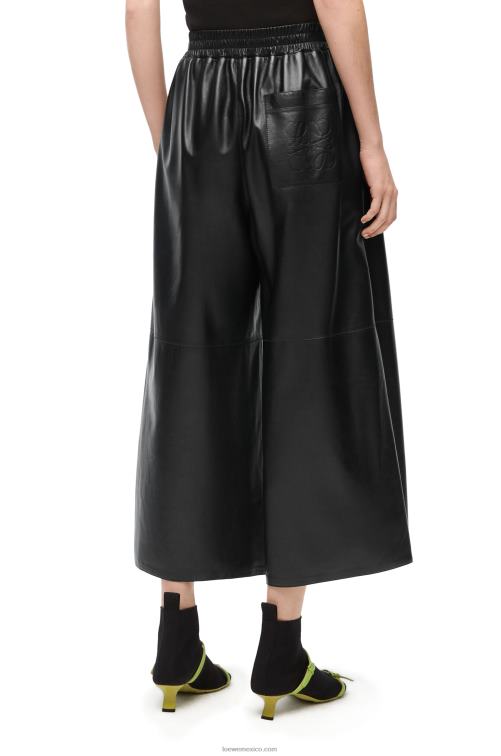 negro pantalones tobilleros de napa de cordero Loewe R8J8Z1141 mujer