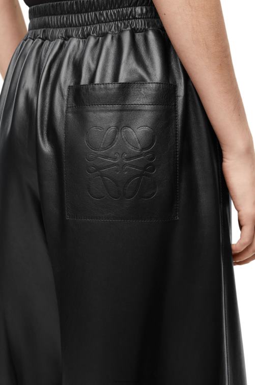 negro pantalones tobilleros de napa de cordero Loewe R8J8Z1141 mujer