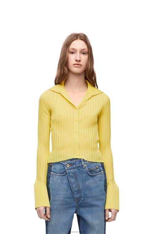 amarillo acido cárdigan de viscosa Loewe R8J8Z849 mujer