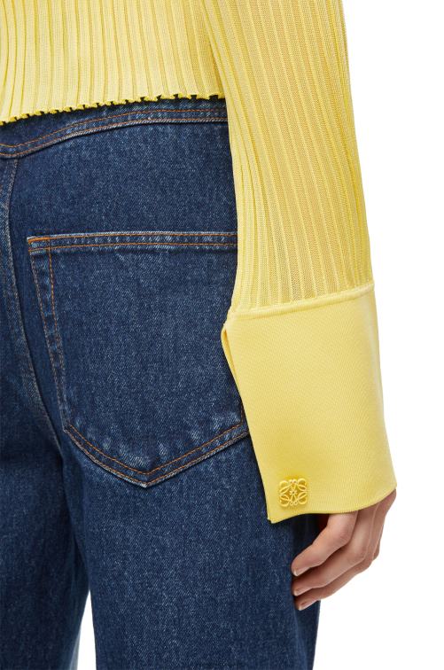 amarillo acido cárdigan de viscosa Loewe R8J8Z849 mujer