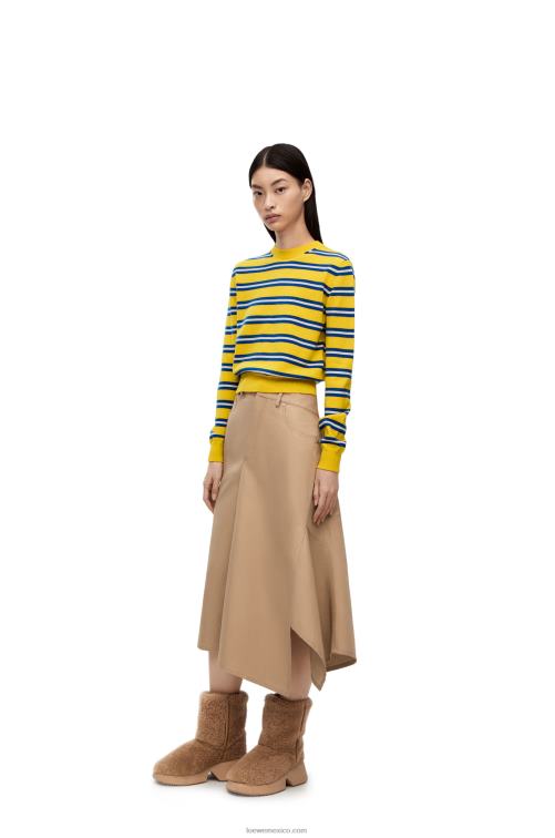 amarillo/azul índigo jersey de lana a rayas Loewe R8J8Z989 mujer