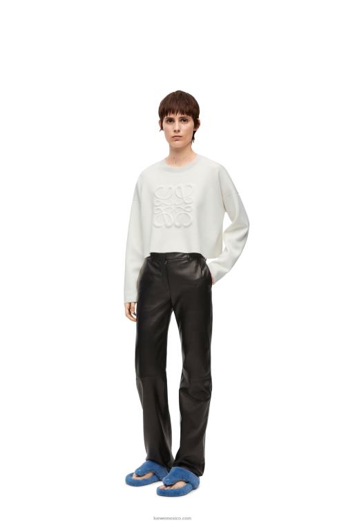 blanco jersey con anagrama de lana Loewe R8J8Z777 mujer